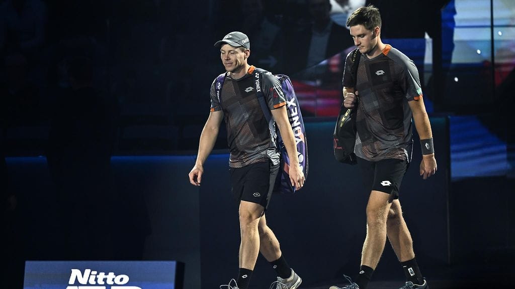 Harri Heliövaara ja Henry Patten ATP-finaaleissa Torinossa.