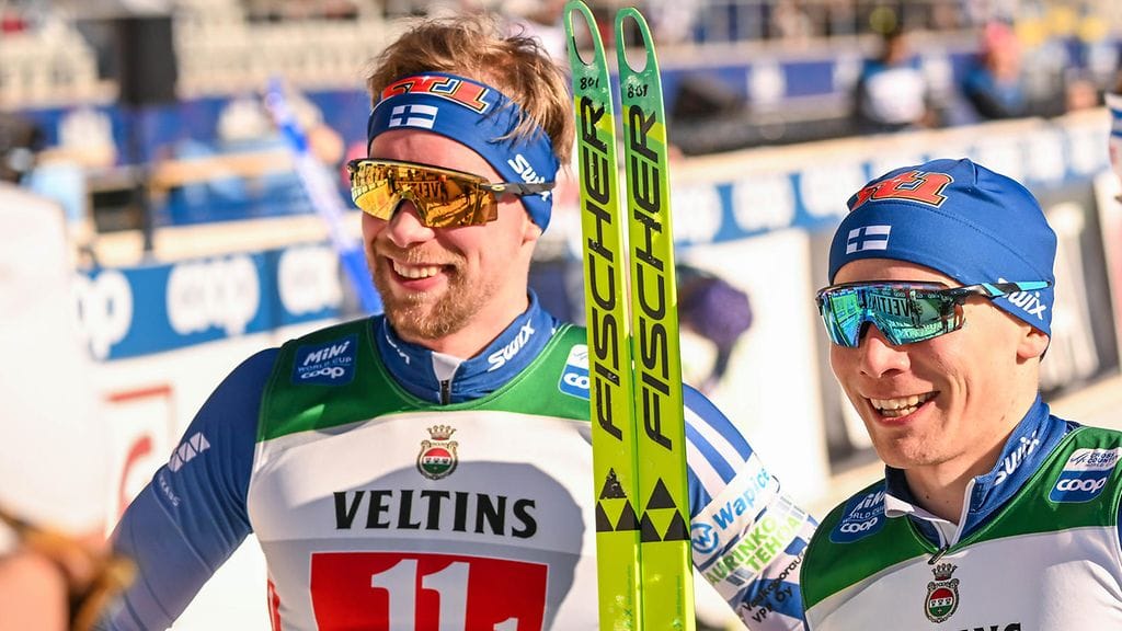 Joni Mäen (vas.) ja Lauri Vuorisen peli päättyi puolivälierissä. Arkistokuva.