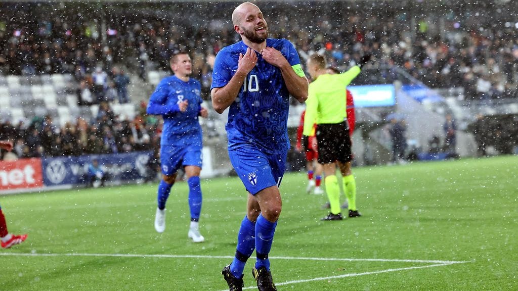 Teemu Pukki teki maajoukkueuransa viimeisessä ottelussaan 43:nnen maalinsa Huuhkajissa.