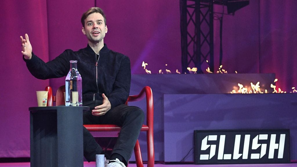 Lovablen toimitusjohtaja Anton Osika keskiviikkona Slush-tapahtumassa Helsingissä.