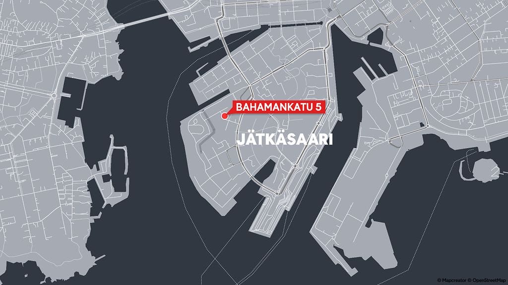 Poliisin oli sunnuntaiaamuna operaatio Bahamankadulla Jätkäsaaressa Helsingissä.