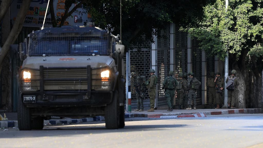 Israelin joukkoja Länsirannalla marraskuussa.