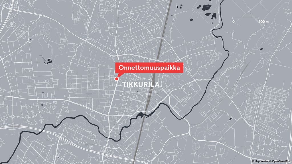 2911 Tikkurila Vantaa onnettomuuspaikka kartta