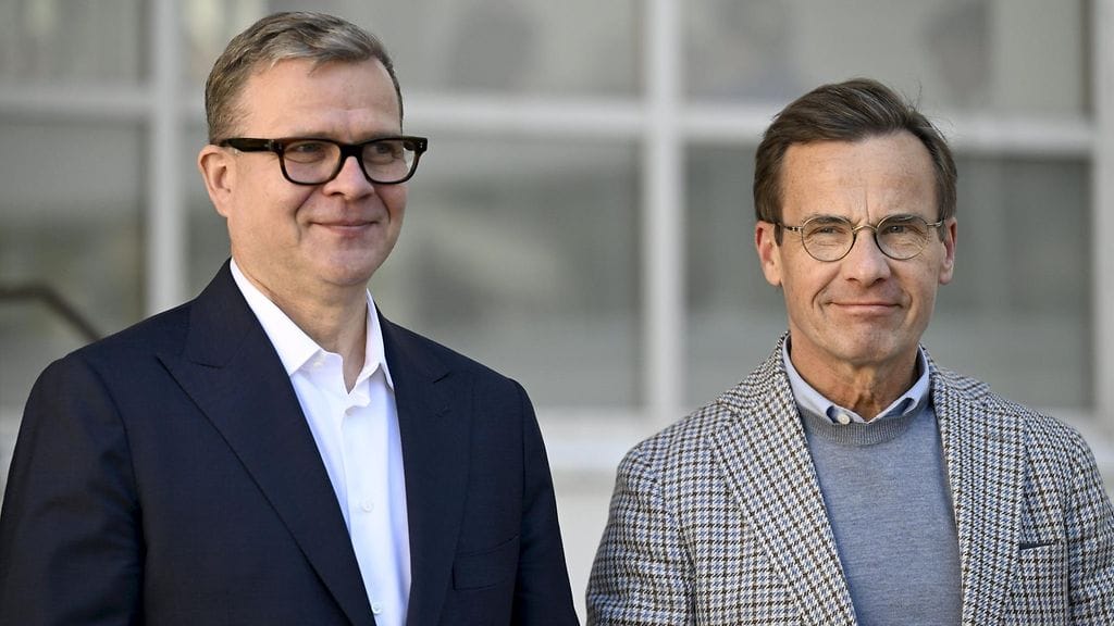 Kuvassa Orpo ja Kristersson viime keväänä Paimiossa.