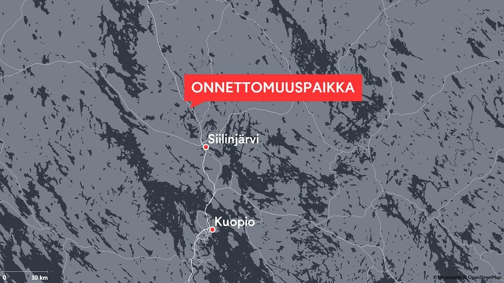 Onnettomuus tapahtui Pöljän kohdalla.
