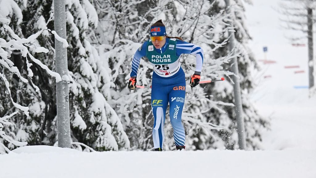 Jasmi Joensuu oli perinteisen sprintin aika-ajojen nopein Trondheimissa.