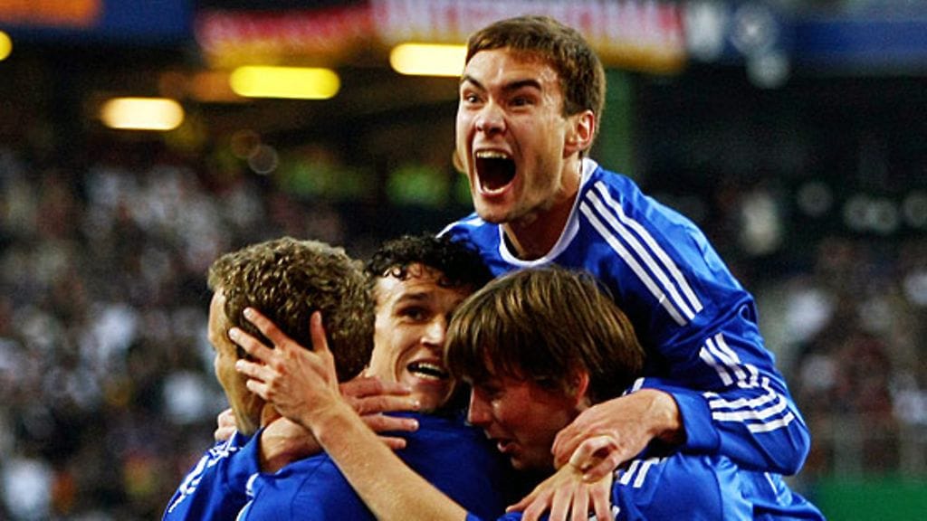 Huuhkajat juhlii avausosumaa. Kuva: Lars Baron/GETTY.