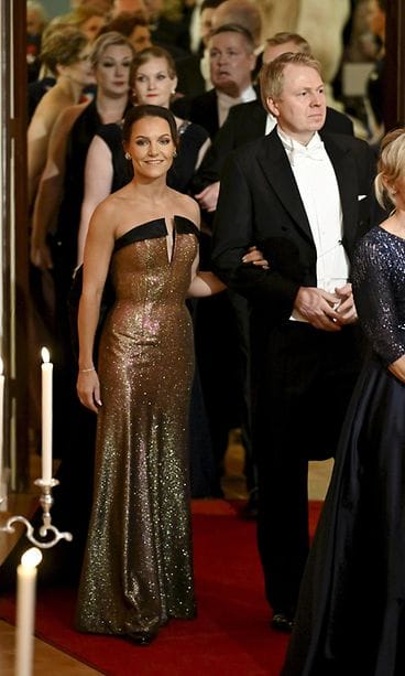 LK 6.12.2025 Aki ja Katri Riihilahti linnan juhlissa itsenäisyyspäivänä Helsingissä 6. joulukuuta 2025.