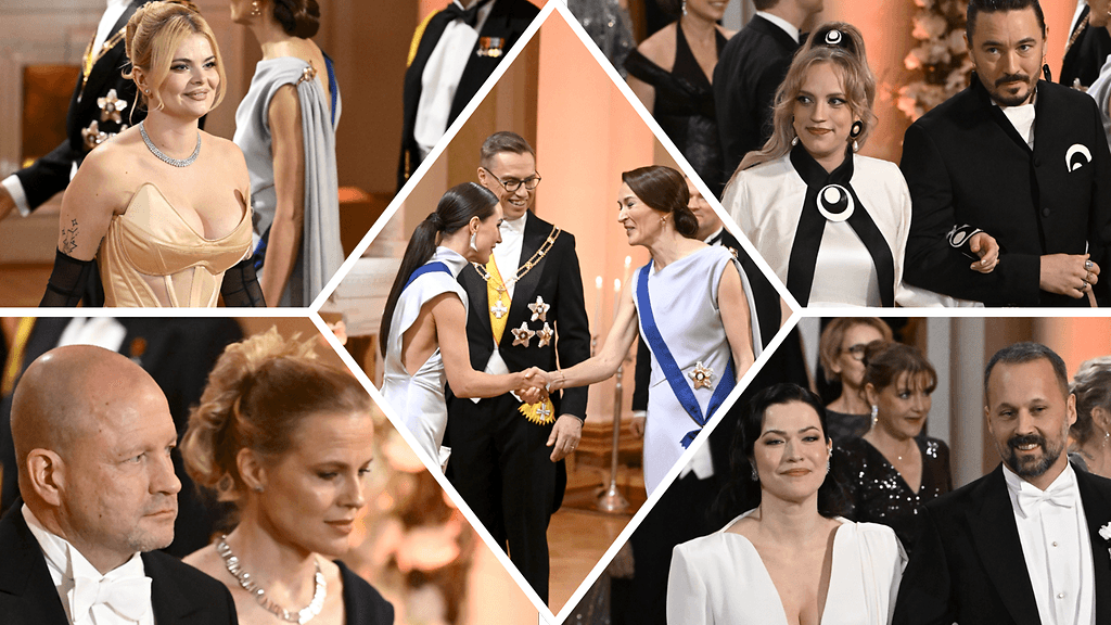 Itsenäisyyspäivää juhli Linnassa noin 1 800 kutsuvierasta. Kuvissa muutama heistä sekä presidenttipari.