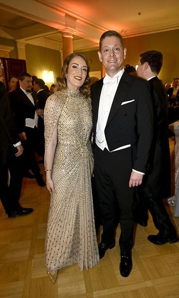 LK 6.12.2025 Roberta ja Ukko Metsola linnan juhlissa itsenäisyyspäivänä Helsingissä 6. joulukuuta 2025.