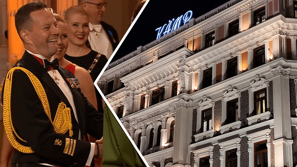 Adjutantti Tino Savolainen jäi suomalaisten mieleen niin sanottuna käsidesimiehenä. Tänä vuonna Linnan jatkoilta hotelli Kämpistä näyttää ilmiöksi nousseen niin sanottu tolppanainen.