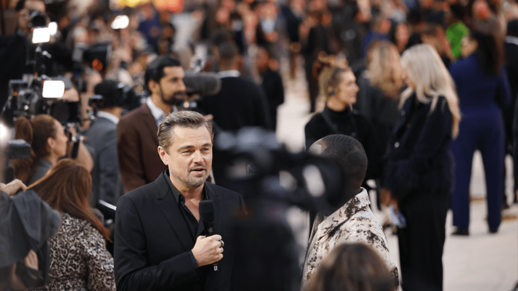 Leonardo DiCaprion tähdittämä One Battle After Another keräsi eniten ehdokkuuksia. DiCaprio kuvattuna elokuvan Brittien ensi-illassa syyskuussa.