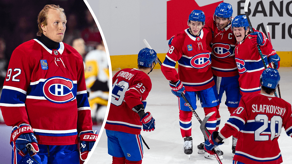 Montreal Canadiensin ylivoima on jauhanut hurjalla teholla Patrik Laineen (vas.) ollessa sivussa loukkaantumisen takia.