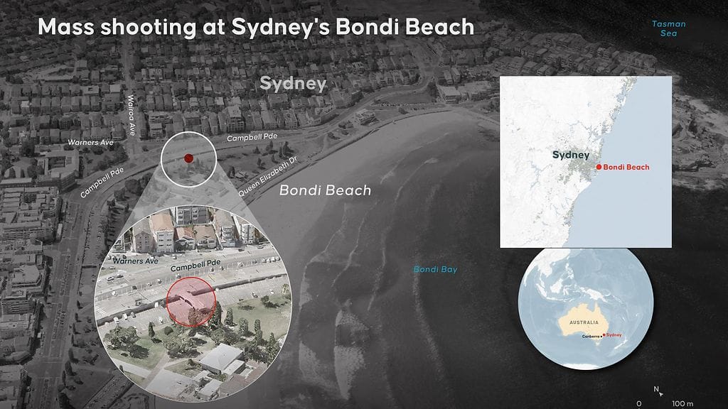 AOP bondi beach ammuskelu