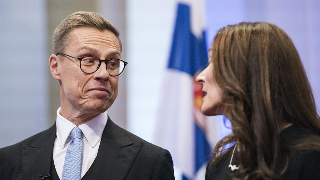 Presidentti Stubb ja rouva Innes-Stubb 2. joulukuuta veteraanien ja lottien juhlatilaisuudessa.