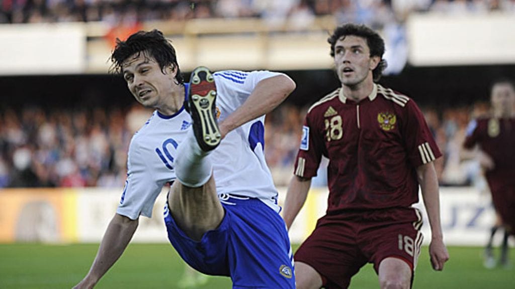 Jari Litmanen, Juri Zhirkov, kuva:Lehtikuva/Martti Kainulainen
