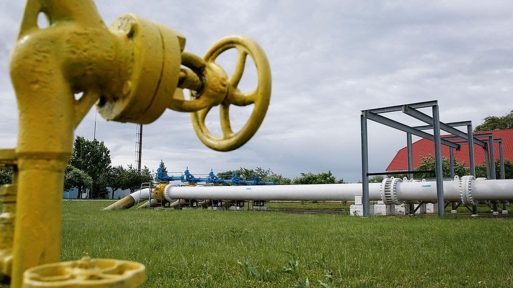 Uzhgorodissa lähellä Slovakian rajaa kulkee kaasuputki, jonka kautta Venäjän energia virtaa Eurooppaan. Kuvituskuva.