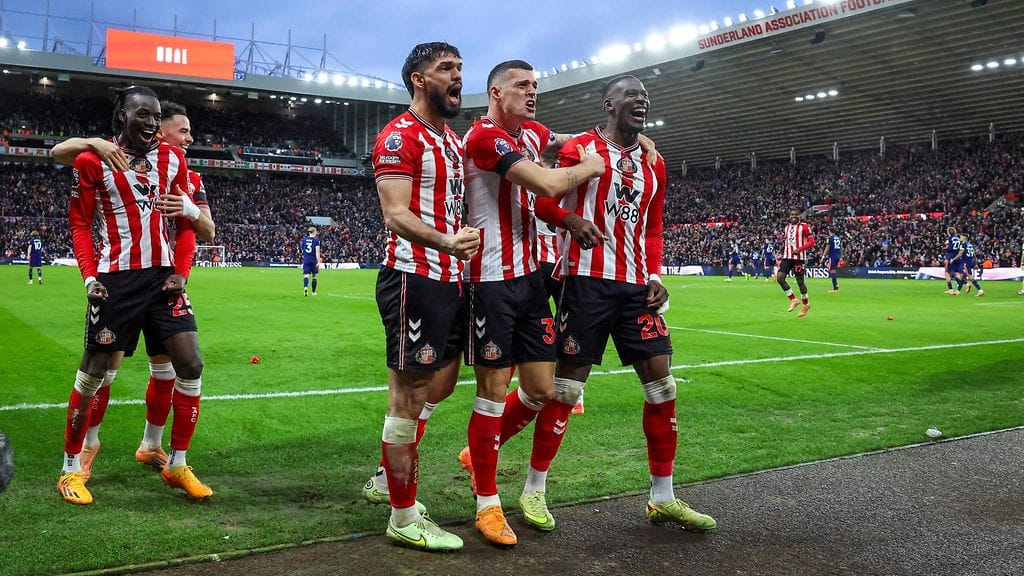 Noah Sadiki, Arthur Masuaku, Reinildo Mandava, Bertrand Traore, Chemsdine Talbi ja Habib Diarra jättävät Sunderlandin. Kuvituskuva.