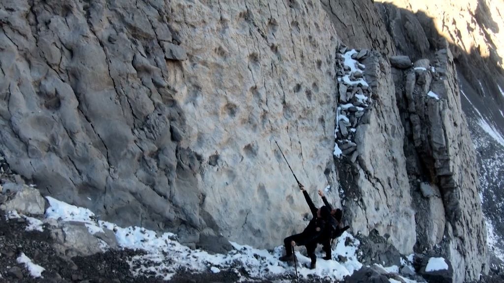 Tuhansien dinosaurusten jäljet löytyivät pystysuoralta kallionseinämältä Alpeilta