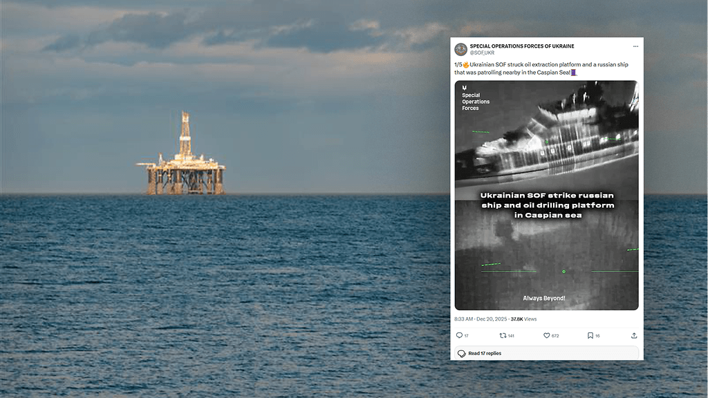 Ukraina iski venäläiselle öljynporauslautalle Kaspianmerellä