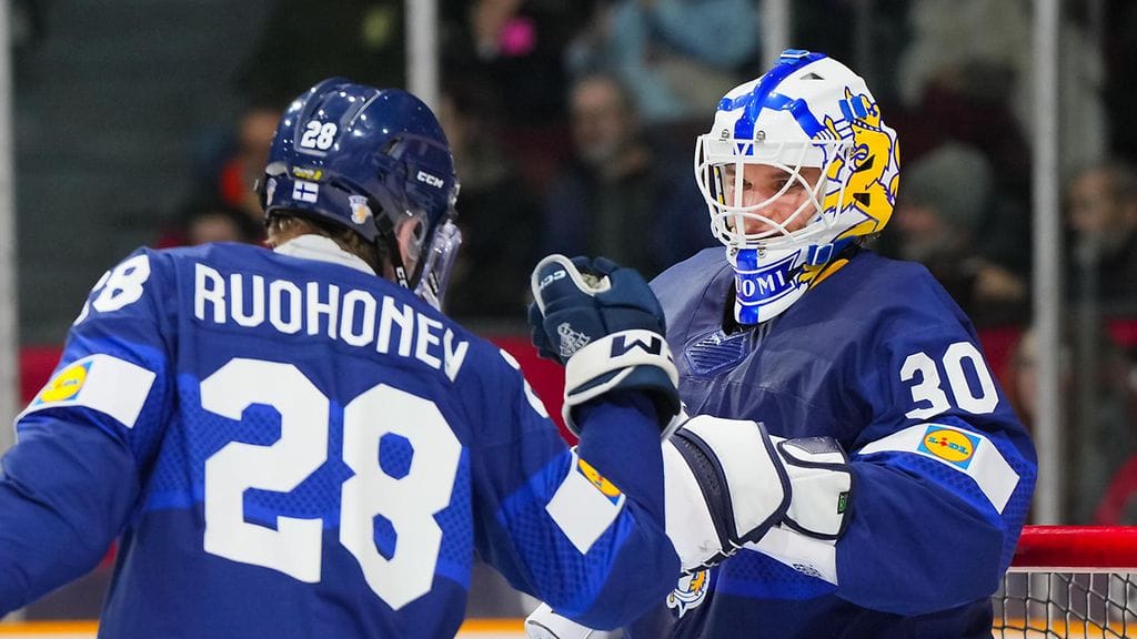 Heikki Ruohonen maalasi Nuorten Leijonien MM-kenraalissa.