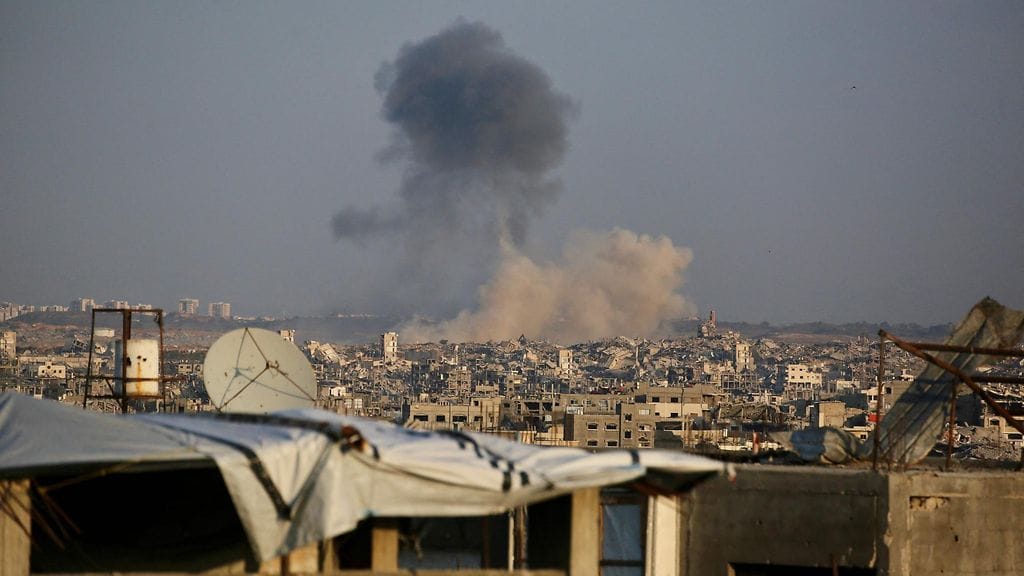 Näkymä Gazan kaistalta Beit Lahian koillispuolelta 24.12.2025.