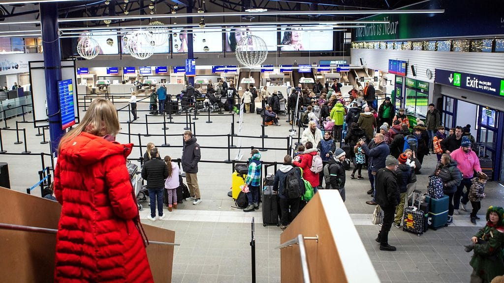 Kittilän lentoasema Hannes-myrskyn ruuhkien aikaan