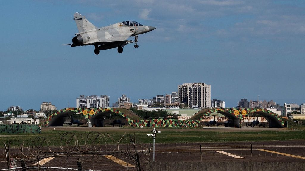 Taiwanin ilmavoimien hävittäjä kuvattuna Taiwanissa 29. joulukuuta.