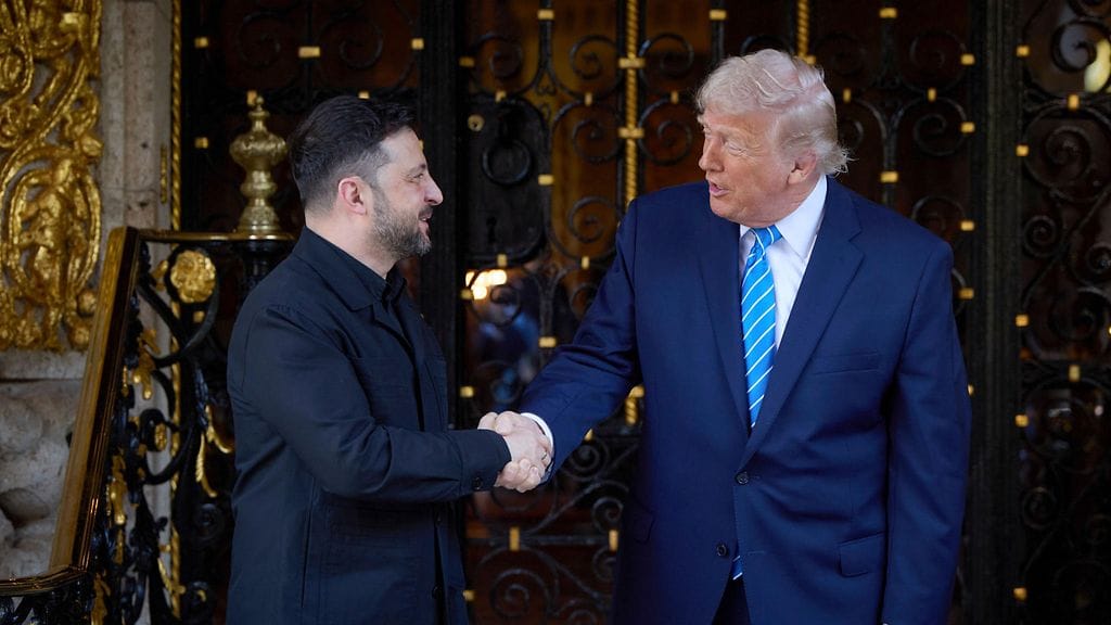 Volodymyr Zelenskyi tapasi Donald Trumpin sunnuntaina Floridassa.