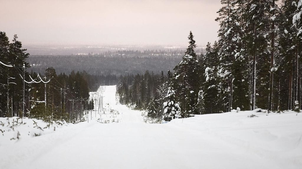Näkymä Savukoskelta joulukuulta 2014.