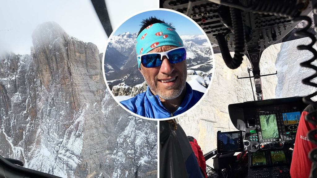 Vuoristopelastaja Diego Faveron (kuvassa) mukaan suomalaisen etsinnät jatkuvat heti kun se on mahdollista.