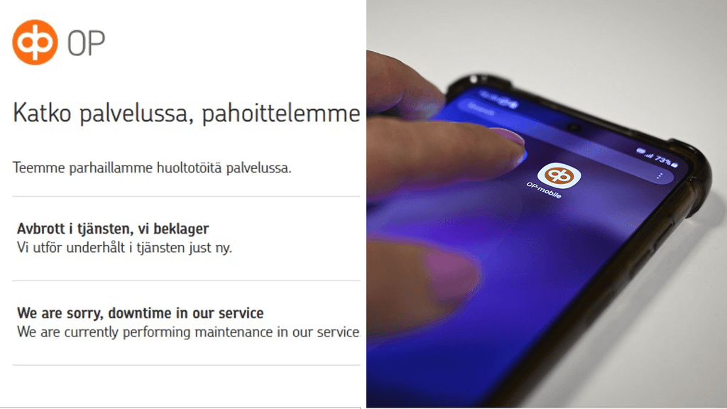 OP-mobiilissa ja op.fi-palvelussa esiintyi torstaina ajoittaisia häiriöitä.