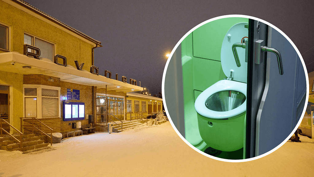 Moni aloitti junamatkan Rovaniemeltä Helsinkiin viime lauantaina asioimalla WC:ssä, kunnes yllättävä kuulutus kuitenkin pysäytti aikeet. Kuvituskuva.