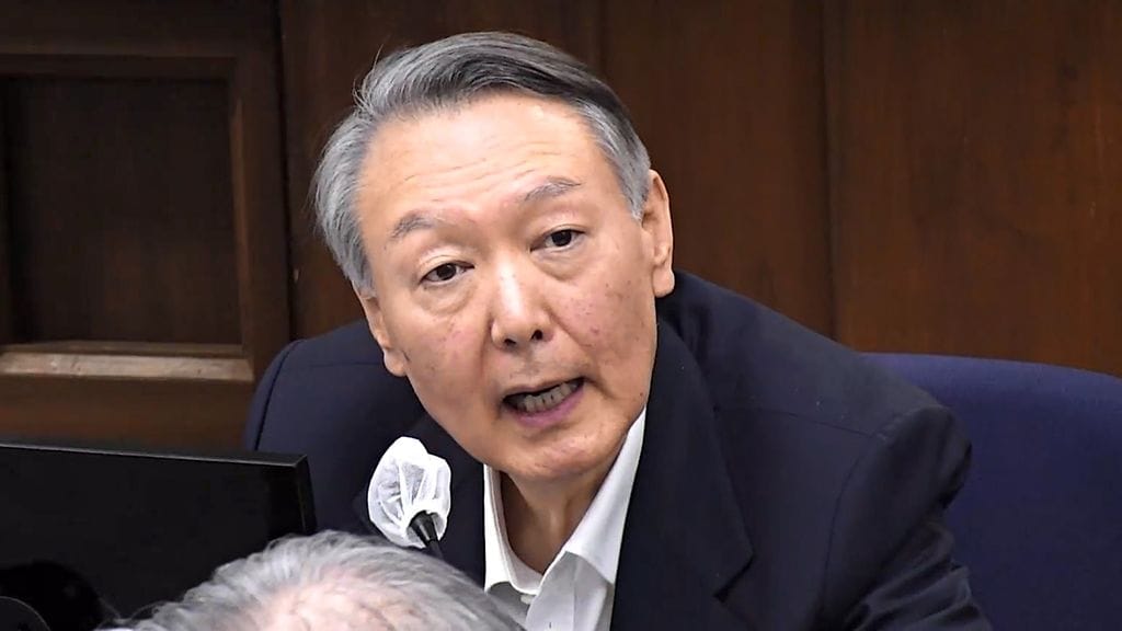 Yoon Suk-yeol oikeudessa tammikuussa 2026.