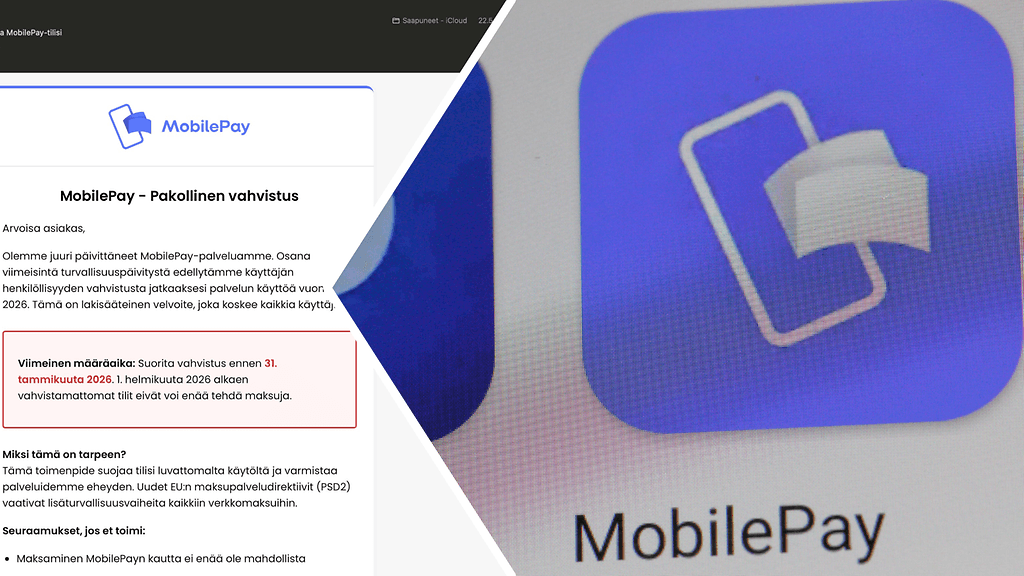Tällaisen huijausviestin MTV Uutisten lukija sai sähköpostiinsa.