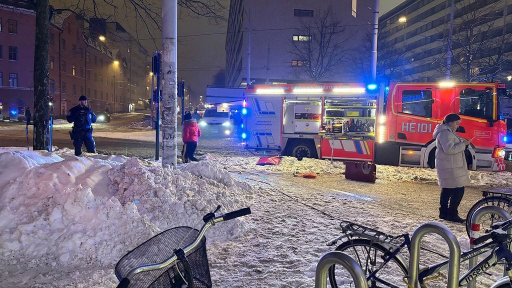 Pelastuslaitoksella oli sammutustehtävä Helsingissä Aleksis Kiven kadulla 17.1.2026