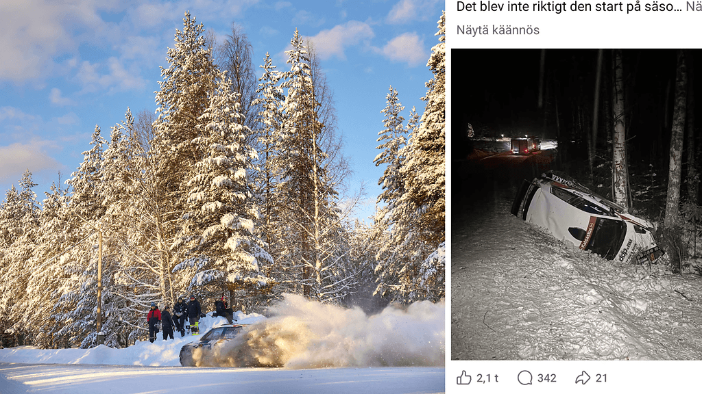 Mikkelin SM-rallissa kolaroinut Jari Liiten ja apukuljettaja Per Almkvist toipuvat sairaalassa.