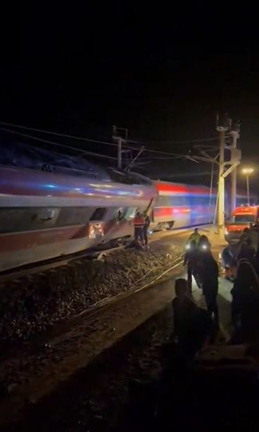 Junaonnettomuus Espanjassa 18.1.2026.