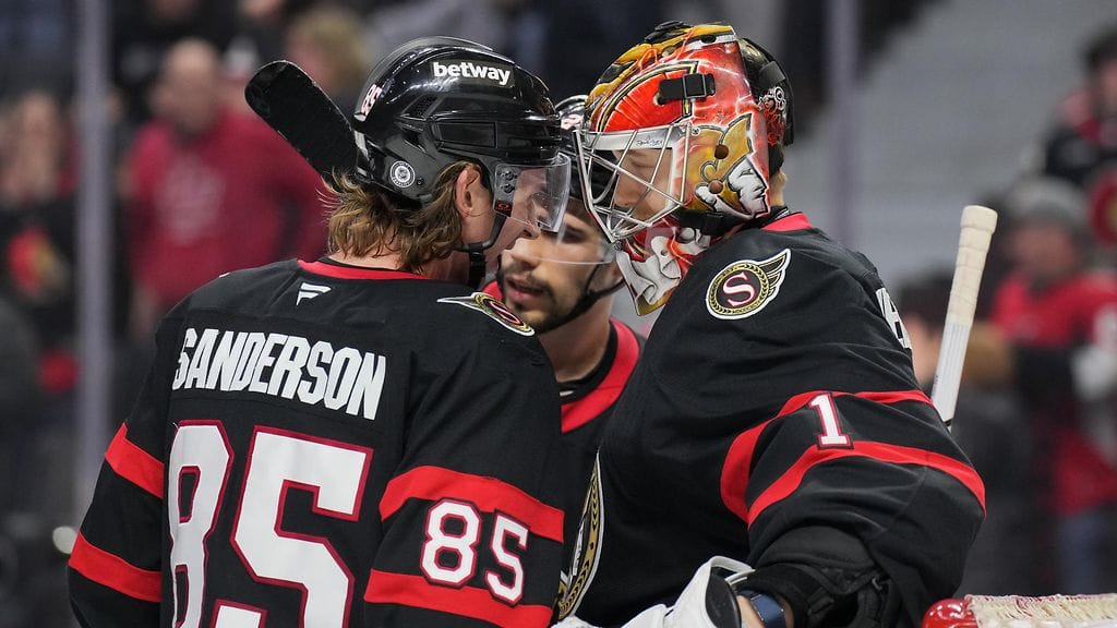 Jake Sanderson häpeää maalivahti Leevi Meriläisestä sanomaansa kommenttia.