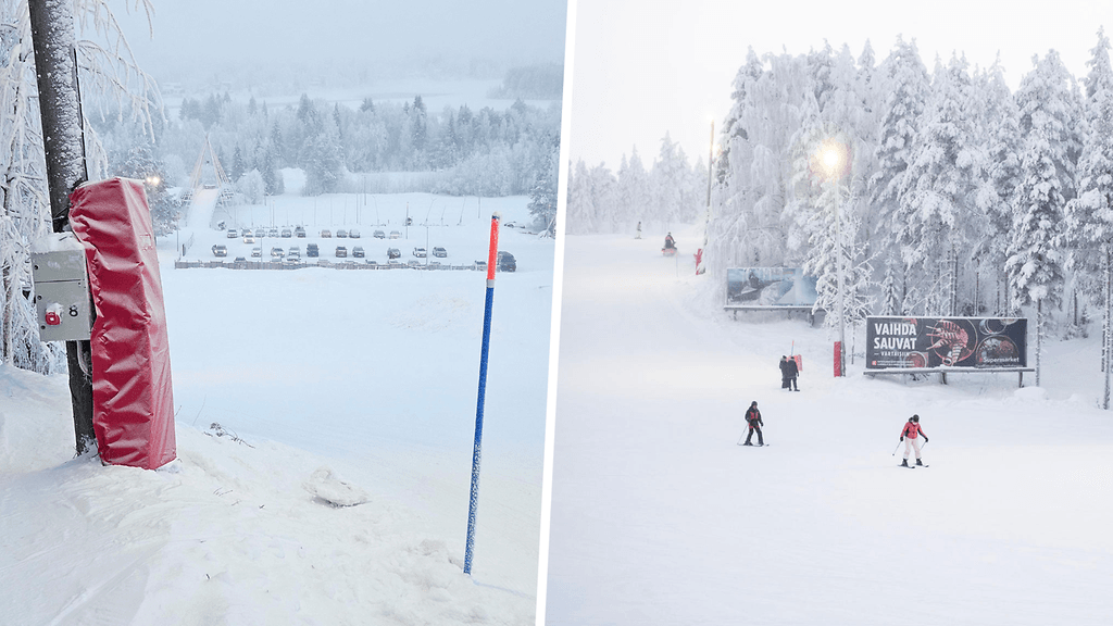 Vasemmalla kuvattu valaisinpylväs onnettomuuspaikan lähettyviltä.