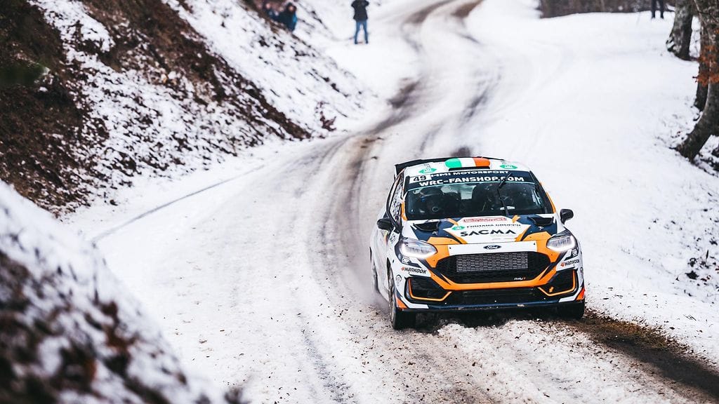 Matteo Fontana teki MM-rallihistoriaa Monte Carlossa.