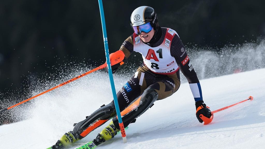 Eduard Hallberg oli viides Kitzbühelin pujottelussa.