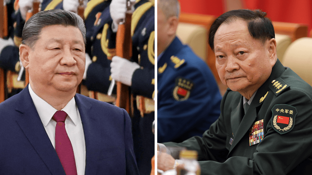Kiinan presidentti Xi Jinping ja kenraali Zhang Youxia.