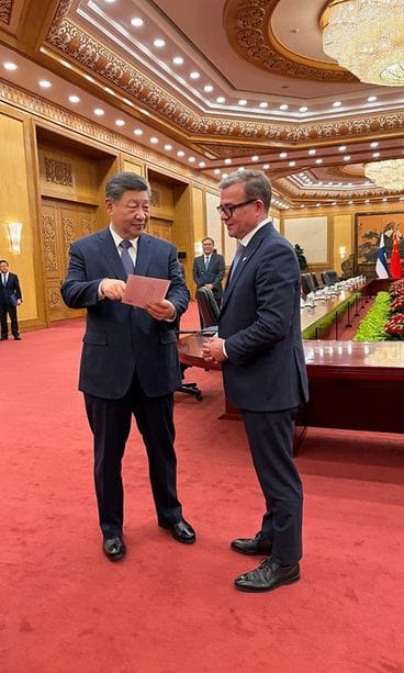 LK 27.1.2026 Kiinan presidentti Xi Jinping ja Suomen pääministeri Petteri Orpo Pekingissä tiistaina 27. tammikuuta 2026.