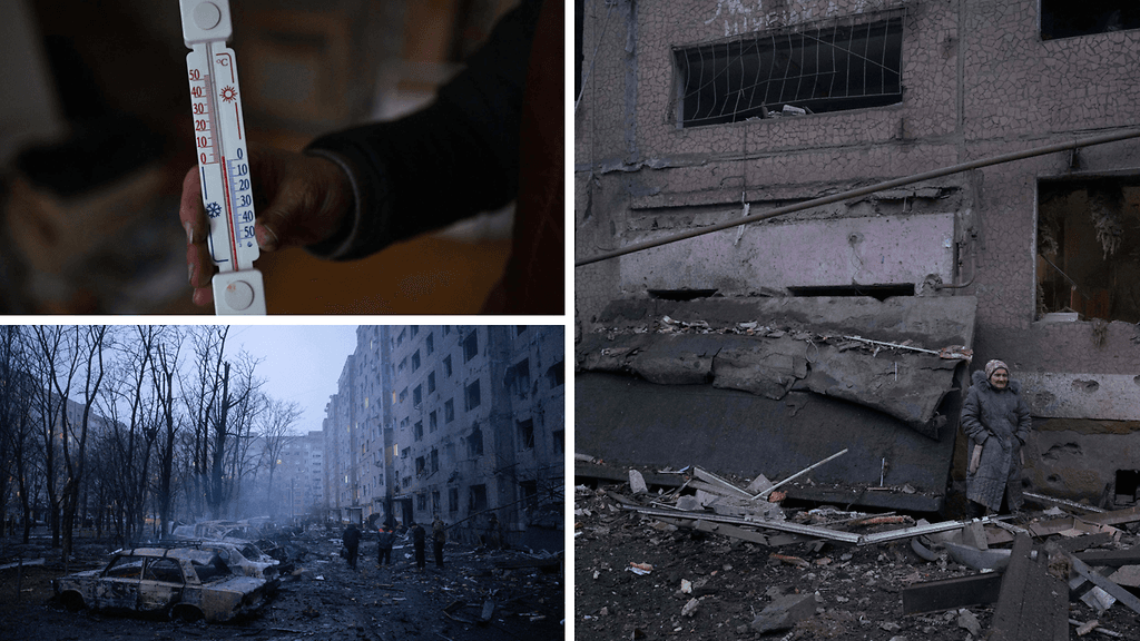 Ukrainassa on paleltu tänä talvena sisälläkin.