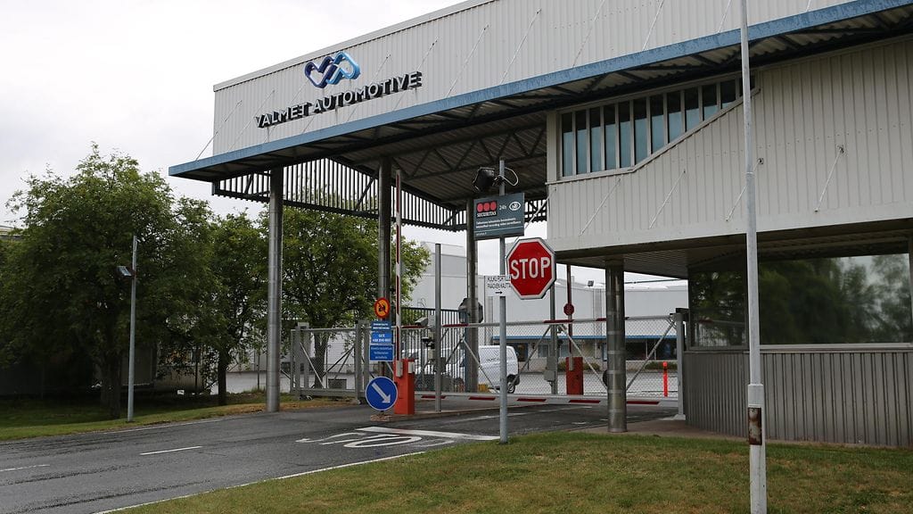 Kuvassa Valmetin autotehdas Uudessakaupungissa vuonna 2020.