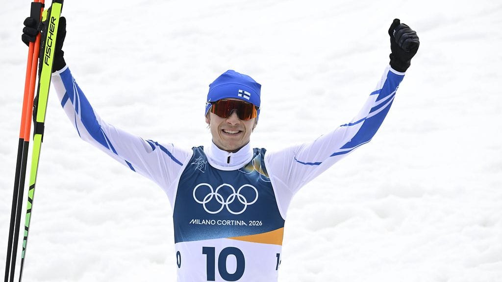 Eero Hirvonen taisteli olympiapronssia yhdistetyssä keskiviikkona.