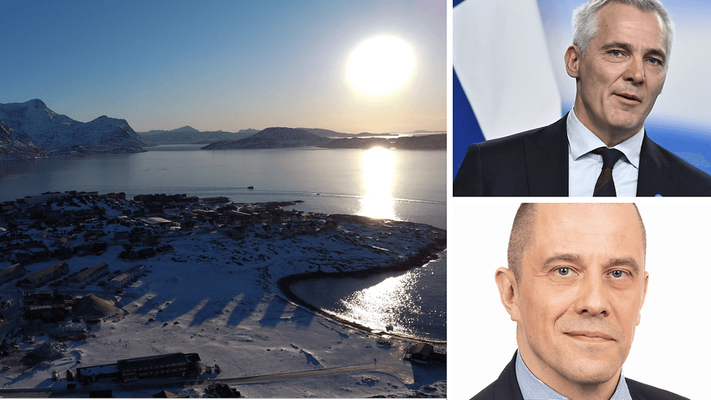 Ministeri Anders Adlercreutz (r.) ja Pohjoismaiden neuvoston presidentti, kansanedustaja Ville Väyrynen (kok.) vierailevat Grönlannissa tässä kuussa.