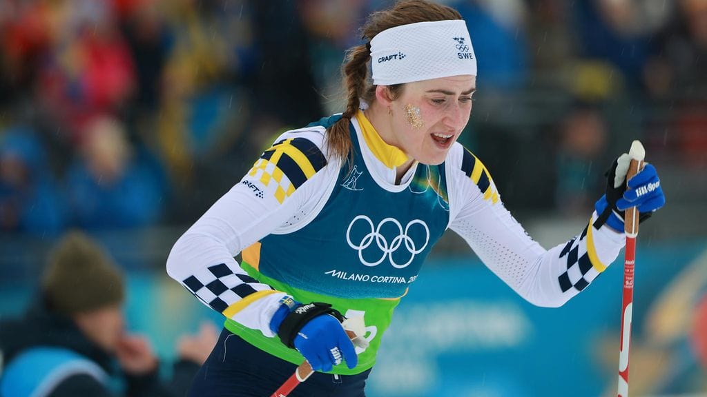 Ebba Anderssonin kaatuminen toislla osuudella oli dramaattinen käänne naisten olympiaviestissä. Ruotsi nousi lopulta toiseksi.