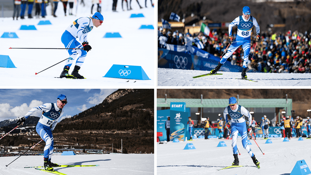 Miesten viestijoukkueen muodostavat Lauri Vuorinen, Iivo Niskanen, Arsi Ruuskanen ja Niko Anttola.